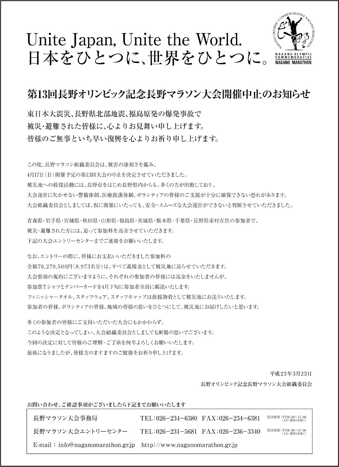 第13回 2011年（平成23年） 中止