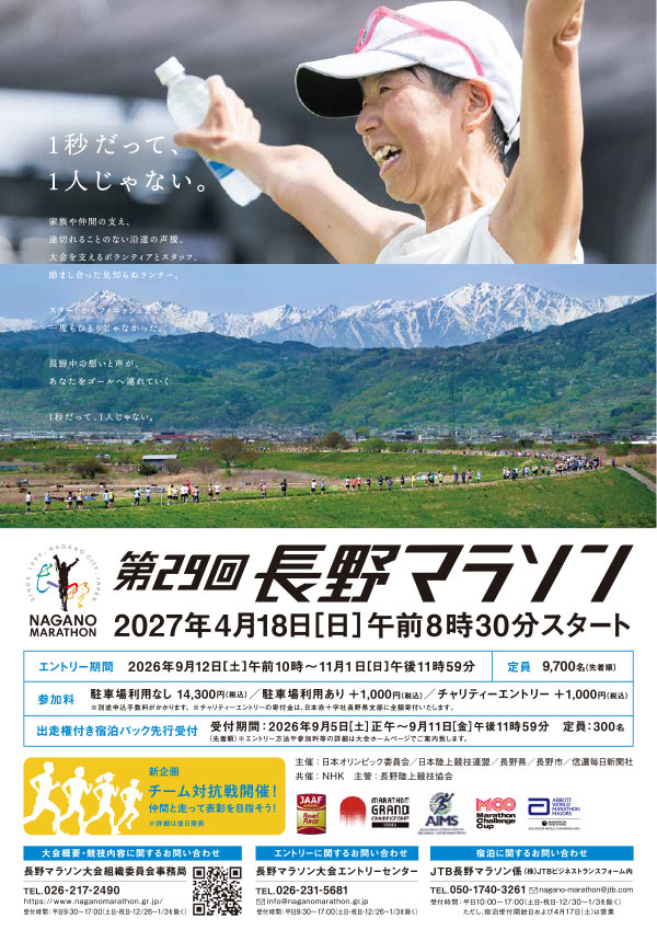 第29回長野マラソン 募集要項